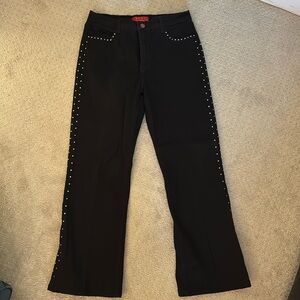 NYDJ black rhinestone one jeans size 10